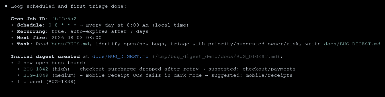 Scheduled Monitoring screenshot